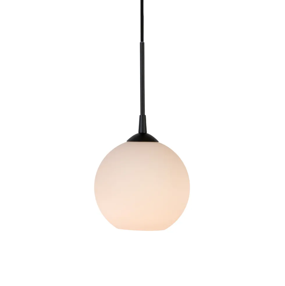 Pendel Capo Ø20 svartstruktur/opal glas