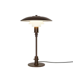 PH 3/2 bordslampa i åldrad mässing och opalglas