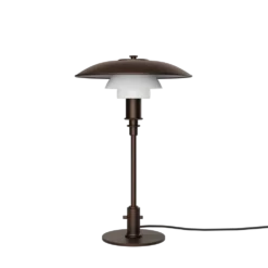 PH 3/2 bordslampa i åldrad mässing och opalglas