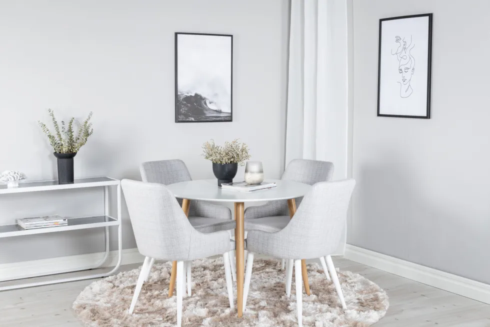 Plaza Runda Matbord ⌀100 White