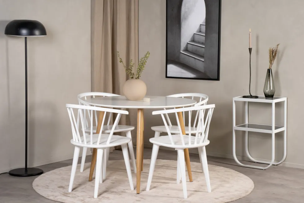 Plaza Runda Matbord ⌀100 White