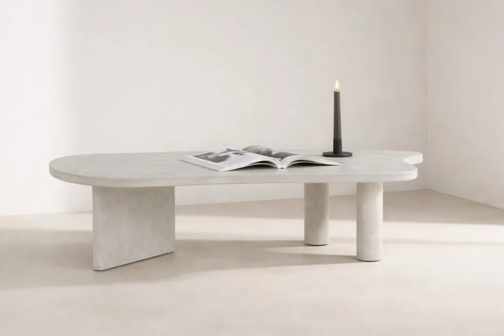 Polle Soffbord 160 x 60 Light Grey