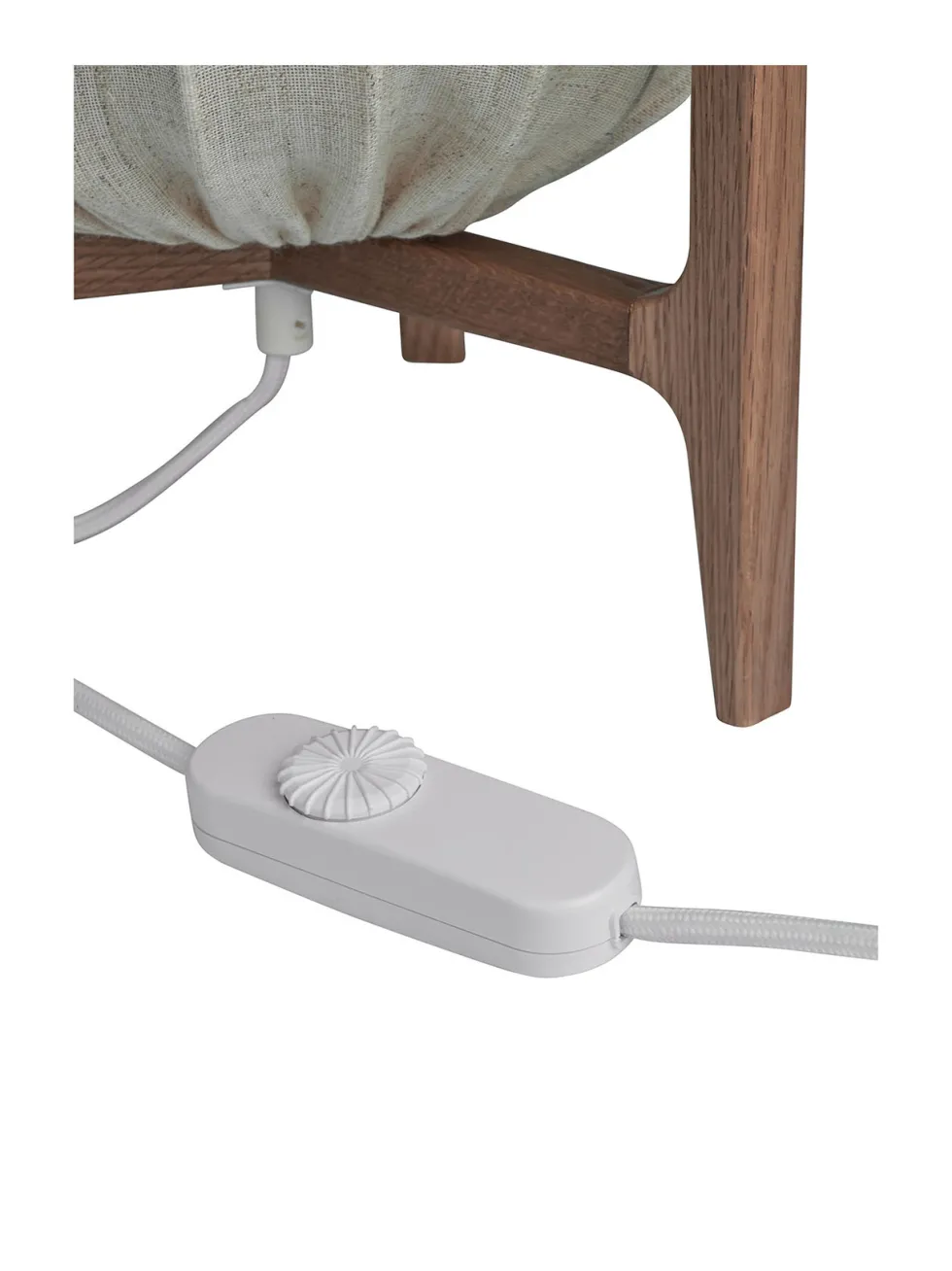 Prisma Table – Bordslampa i trä och linne, flera färger