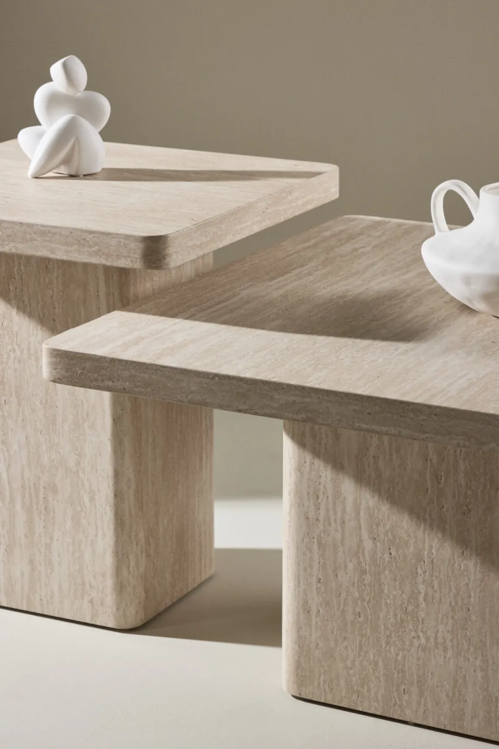Qvart Soffbord 50 x 50 Beige + Soffbord 80 x 80 Beige