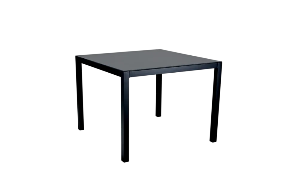 Rana soffbord Silver/svart 85x85x65 cm