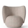 Rico Lounge Confetti Bouclé – Ljusgrå Stol