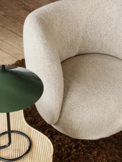 Rico Lounge Confetti Bouclé – Ljusgrå Stol