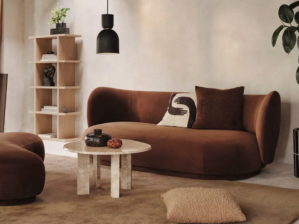Rico Lounger Sofa Rich Velvet – Brun Soffa