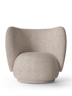 Rico Lounge Swivel Confetti Boucle – Ljusgrå Stol