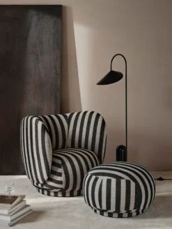 Rico Lounge Swivel Louisiana – Sand/Svart Stol