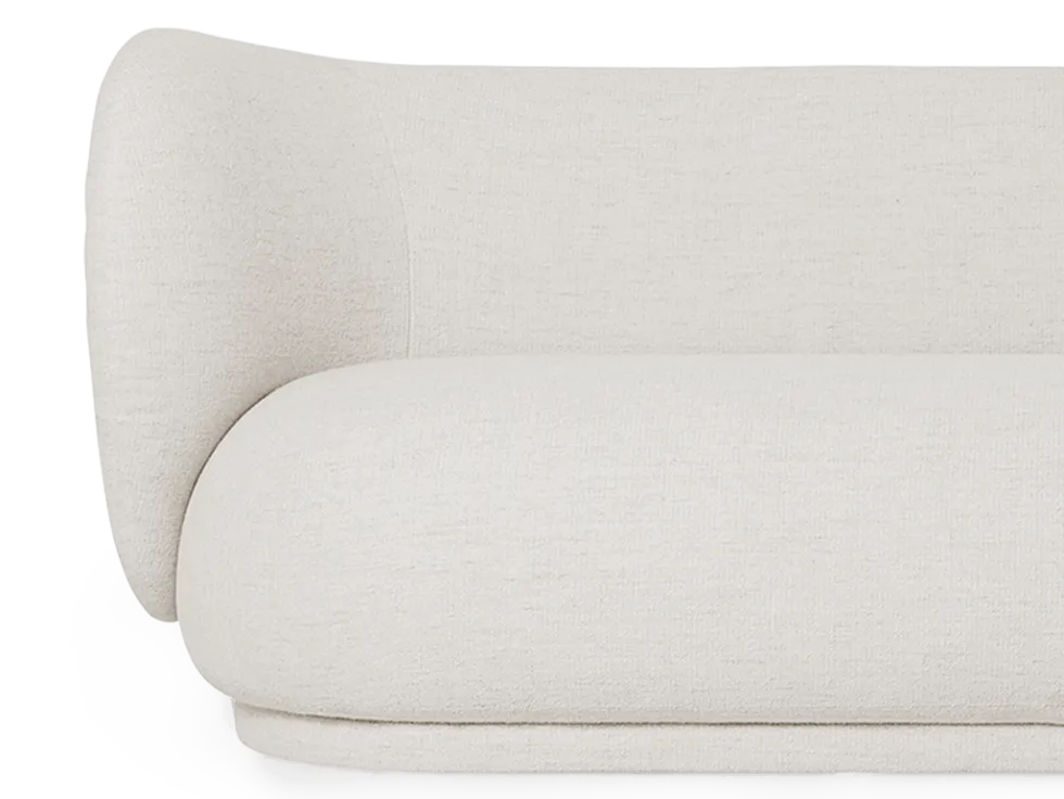 Rico 3-sits Boucle – Off-White Soffa