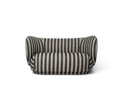 Rico 2-sits Louisiana – Sand/Svart Soffa