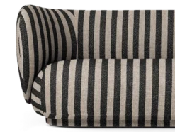 Rico 3-sits Louisiana – Sand/Svart Soffa