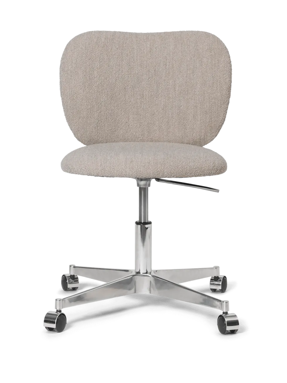 Rico stol m. Hjul Soft Bouclé – Natural Kontorstol