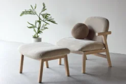 Rile Ottoman 60 x 42 x 70 Beige + Fåtöljer Beige