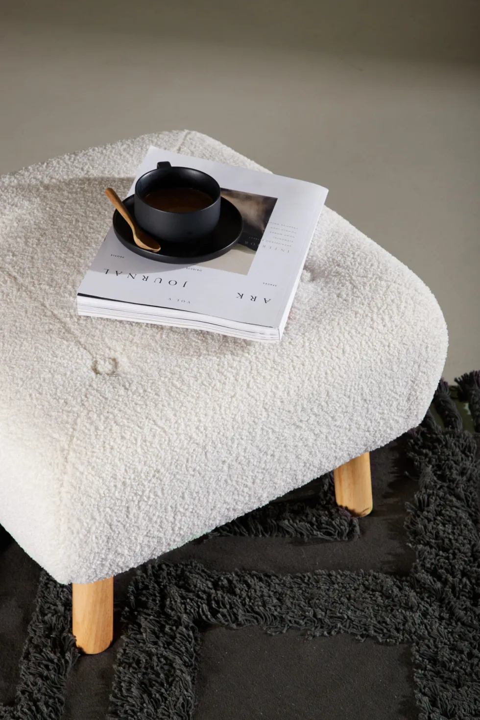 Salina Ottoman 56 x 56 x 41 White