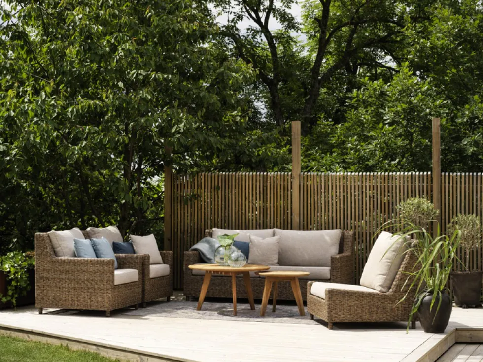Sandkorn natur loungefåtölj