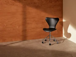 Sjuan 3117 kontorsstol helklädd med mjuka hjul Essential Läder
