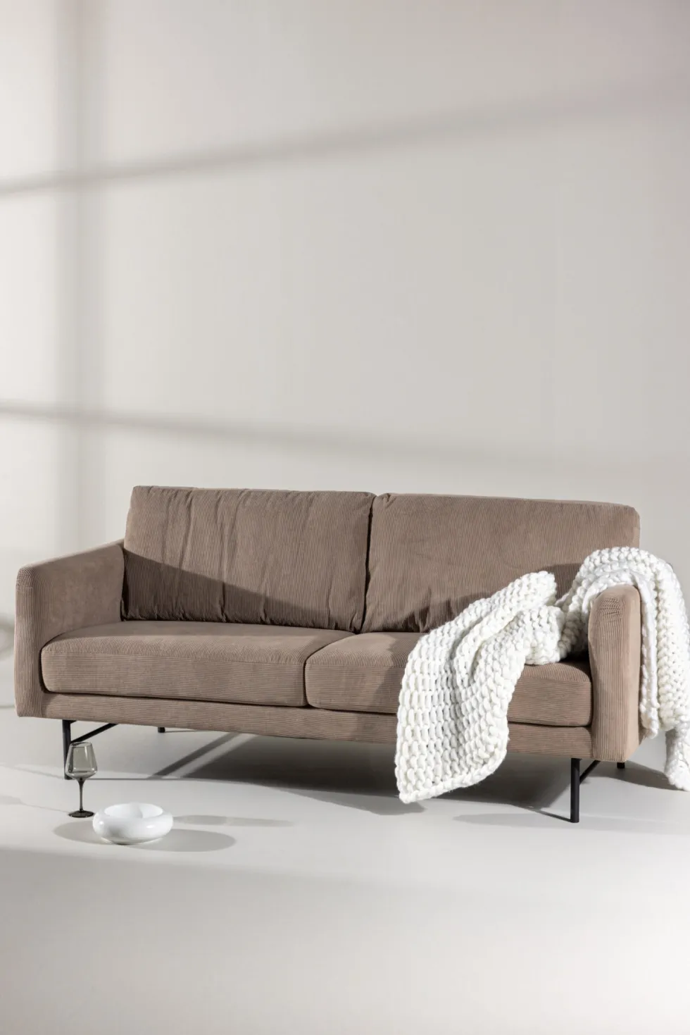 Sky 3-sits soffor Brown