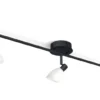 Spotlightskena Cut 3 lampor svart/opal glas