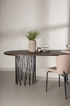 Stone Ovala Matbord 220 x 100 Mocca