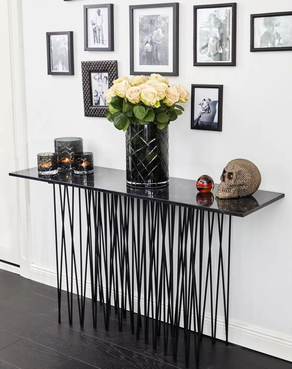 Stone Sidobord 130 x 37 Black