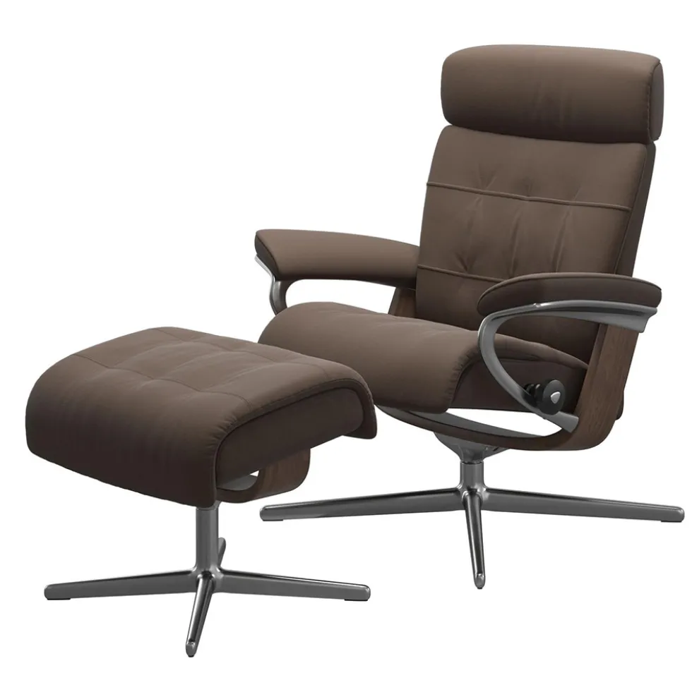 Stressless® Erik fåtölj & pall cross