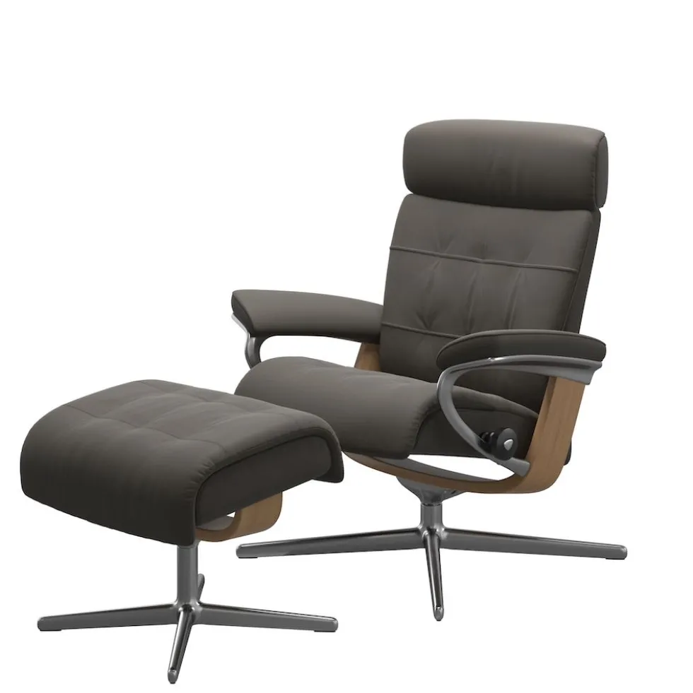 Stressless® Erik fåtölj & pall cross