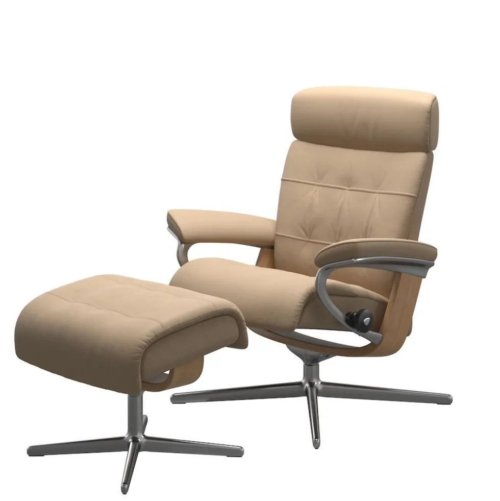 Stressless® Erik fåtölj & pall cross