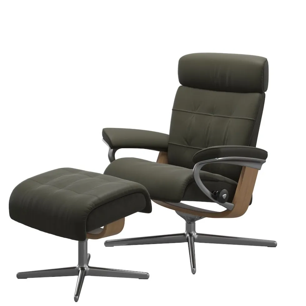 Stressless® Erik fåtölj & pall cross
