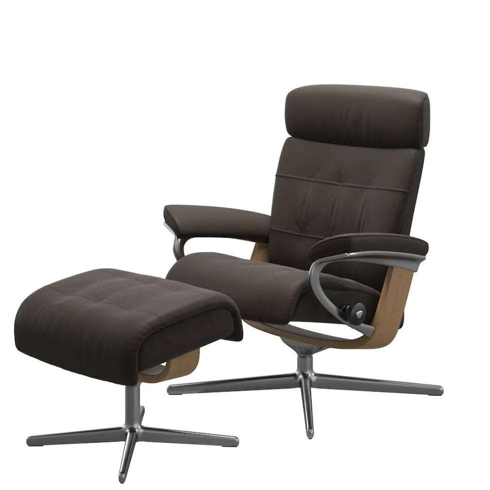 Stressless® Erik fåtölj & pall cross