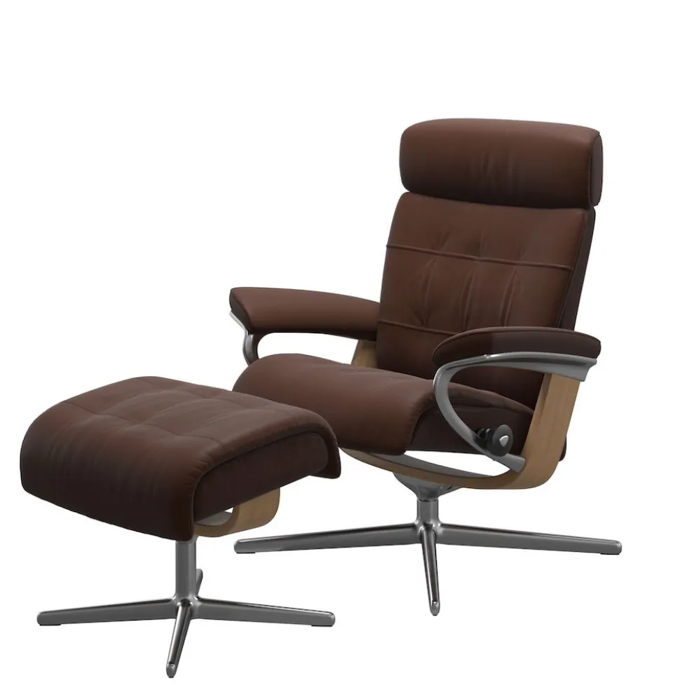 Stressless® Erik fåtölj & pall cross