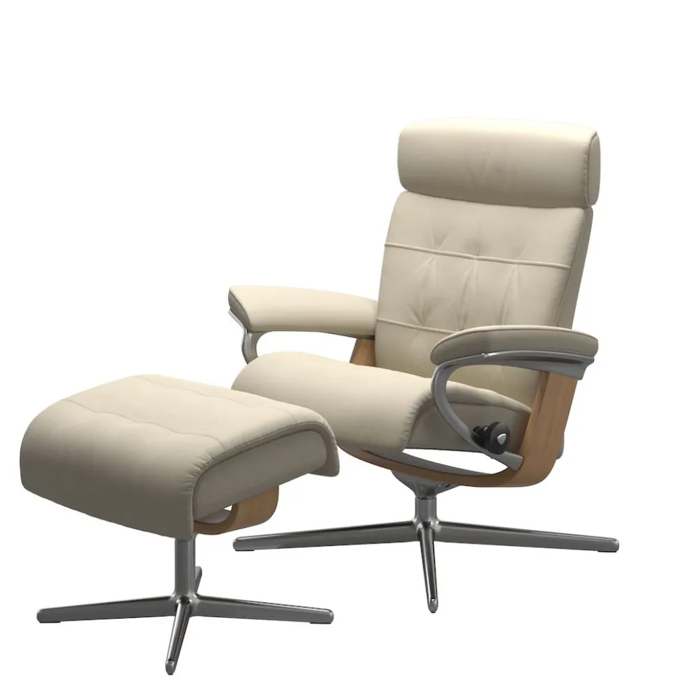 Stressless® Erik fåtölj & pall cross