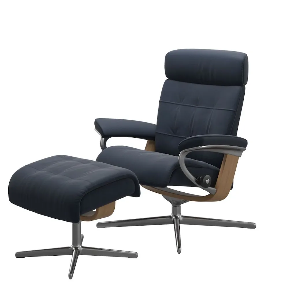 Stressless® Erik fåtölj & pall cross