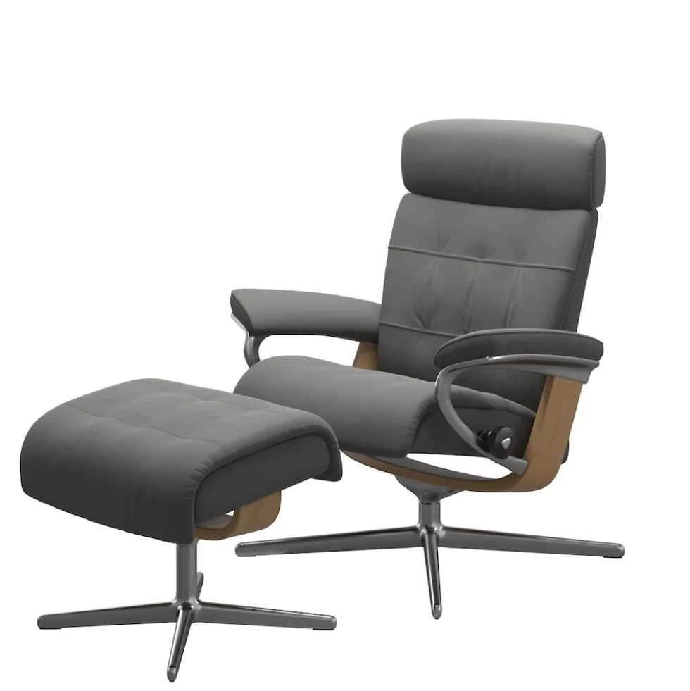 Stressless® Erik fåtölj & pall cross