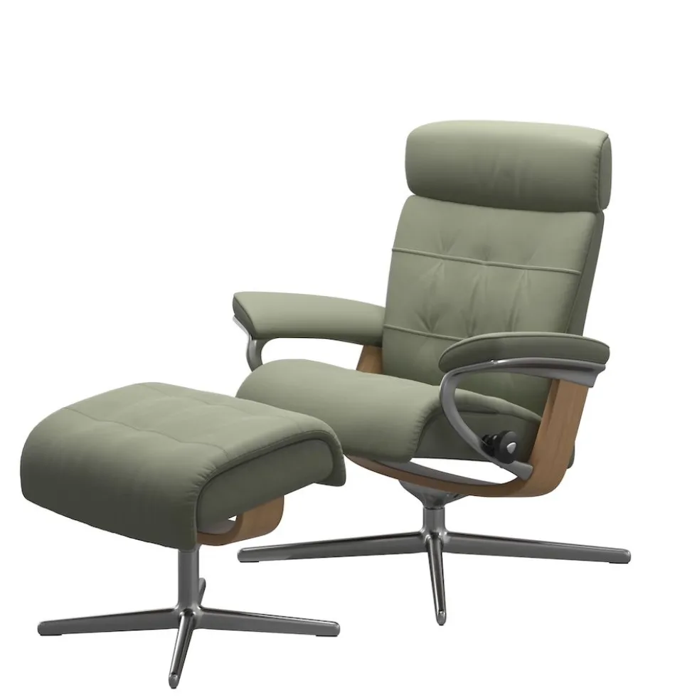 Stressless® Erik fåtölj & pall cross