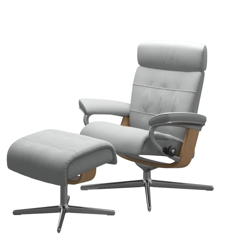 Stressless® Erik fåtölj & pall cross