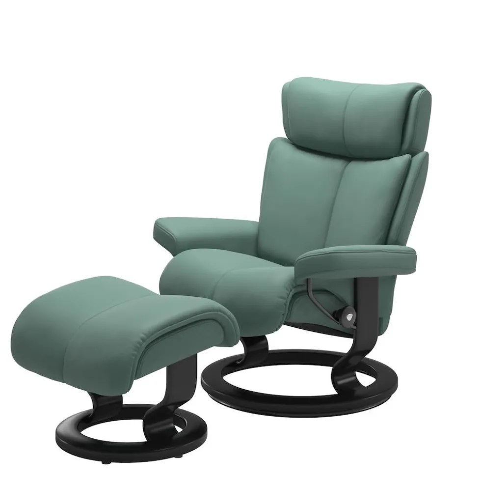 Stressless Magic M fåtölj Classic base med pall