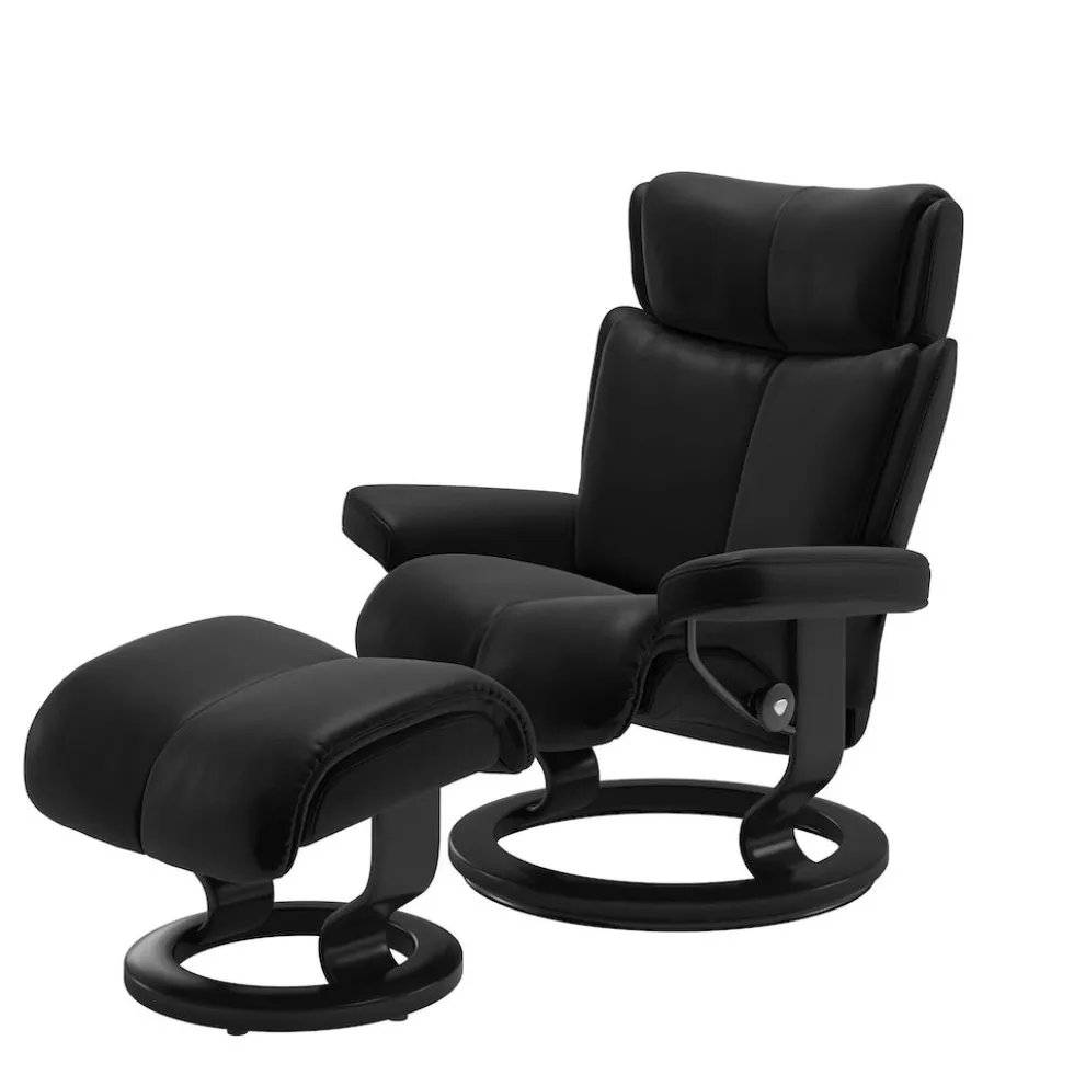 Stressless Magic M fåtölj Classic base med pall