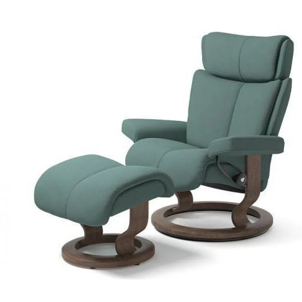 Stressless Magic M fåtölj Classic base med pall