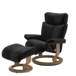 Stressless Magic M fåtölj Classic base med pall