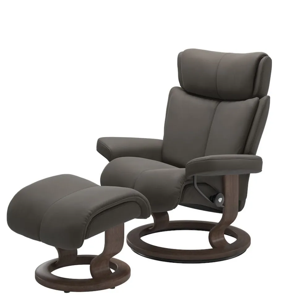 Stressless Magic M fåtölj Classic base med pall