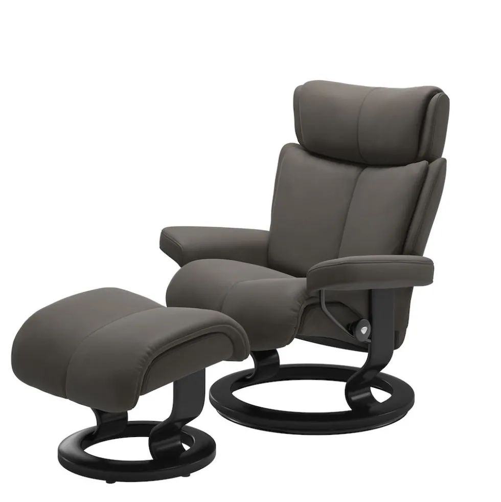 Stressless Magic M fåtölj Classic base med pall