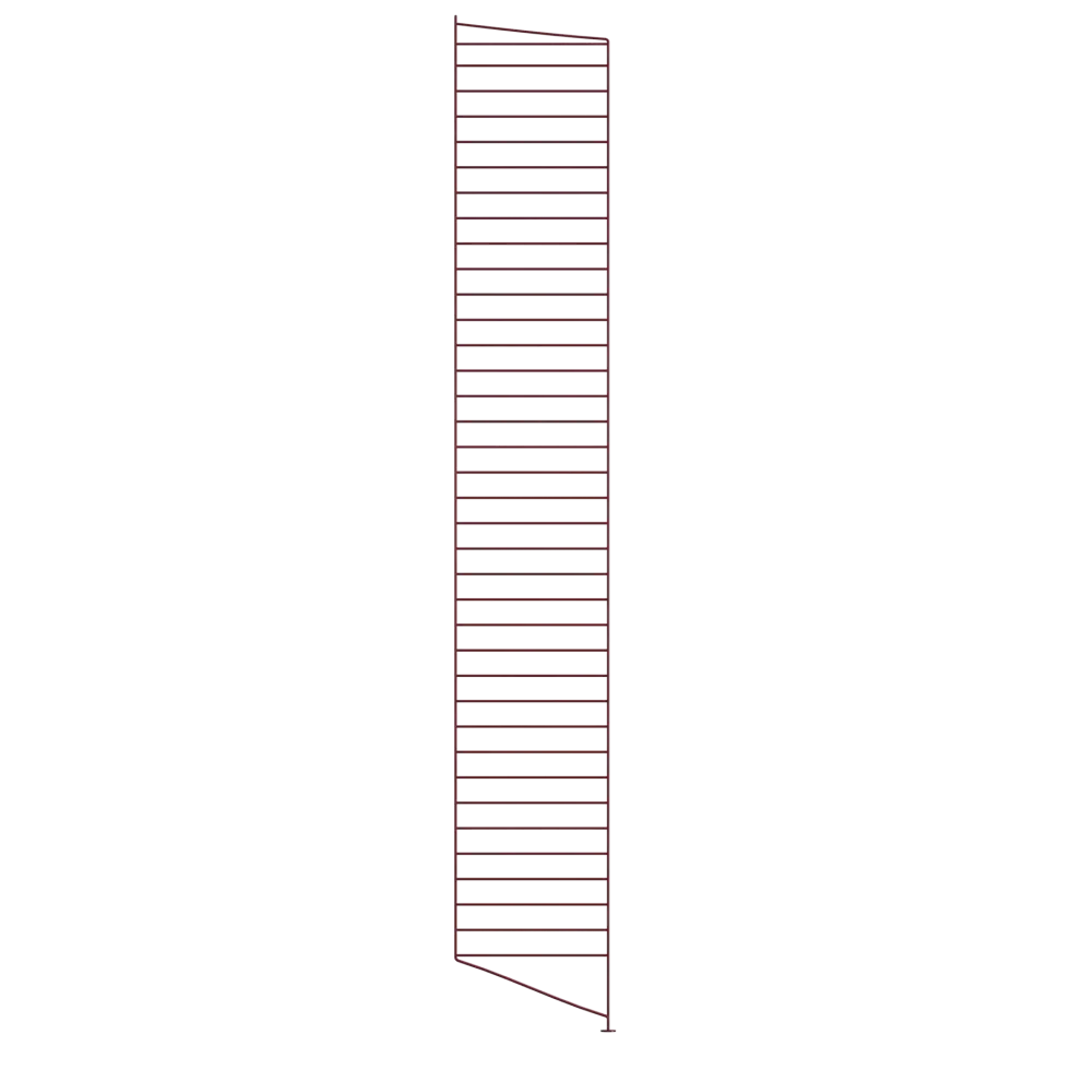 String golvgavel 200×30 mörkröd