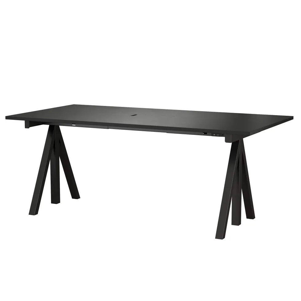 String Höj- och sänkbart skrivbord 180×90 Svart