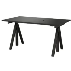 String Höj- och sänkbart skrivbord 140×78 Svart