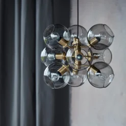 Tage taklampa rökt glas