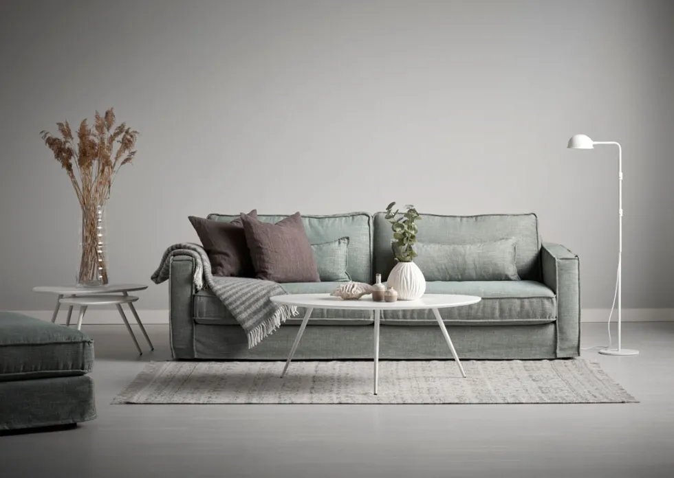 Trio soffbord i MDF vit eller sandgrå 65cm