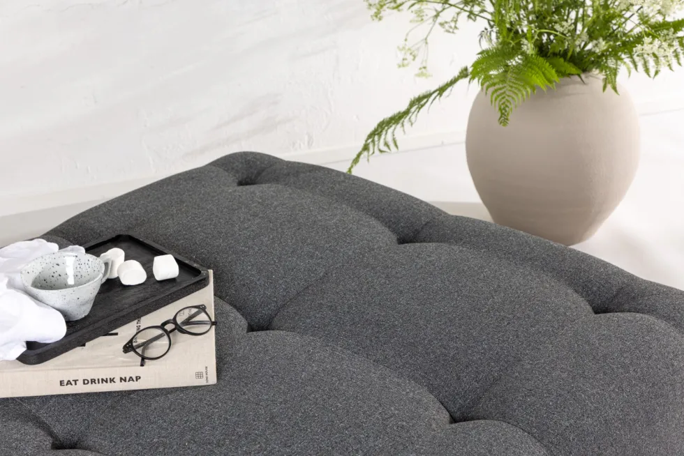 Turin Puff 100 x 40 x 100 Dark Grey