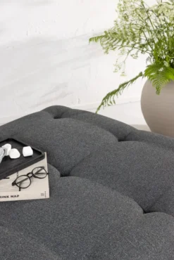 Turin Puff 100 x 40 x 100 Dark Grey